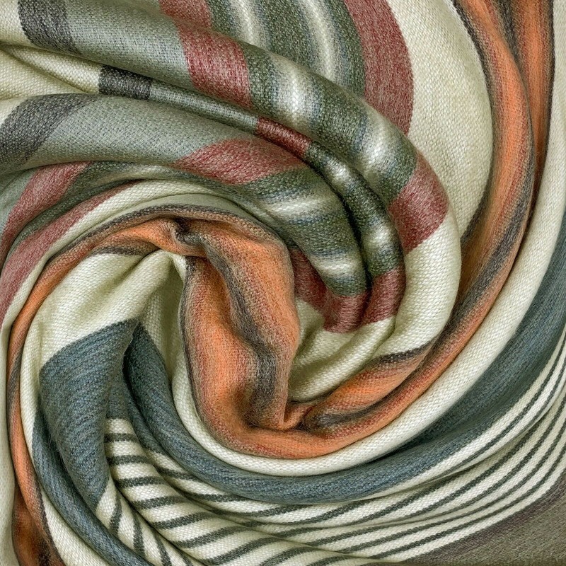 SOFT & WARM STRIPED ALPACA LLAMA WOOL BLANKET THROW 95"x65" QUEEN BED SOFA COUCH gallery