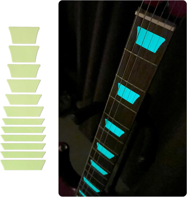 Trapezoid Glow in the Dark Guitar Fingerboard Fret Markers Inlay Fit Les Paul SG