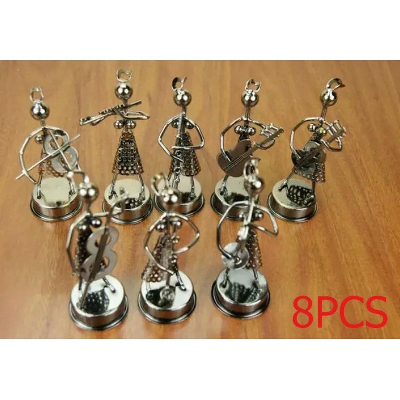 Metal Iron-Made Decorative Whimsical Band-Themed 8PCS Iron Man Boy Band Gift Set