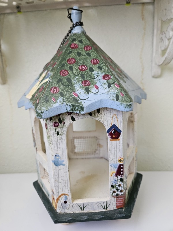 Large Gazebo Hanging Or Free Standing Hand Painted Spring/Summer Decoration