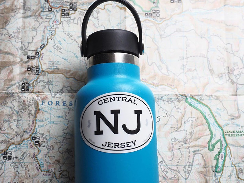Central Jersey White Oval NJ Sticker gallery