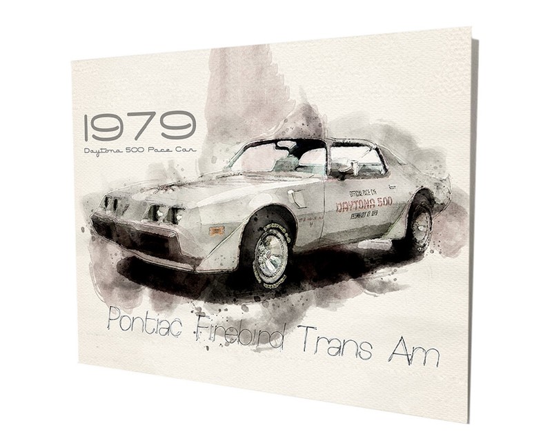 1979 Pontiac Trans Am Daytona 500 Pace Car Design 16×20 Aluminum Wall Art