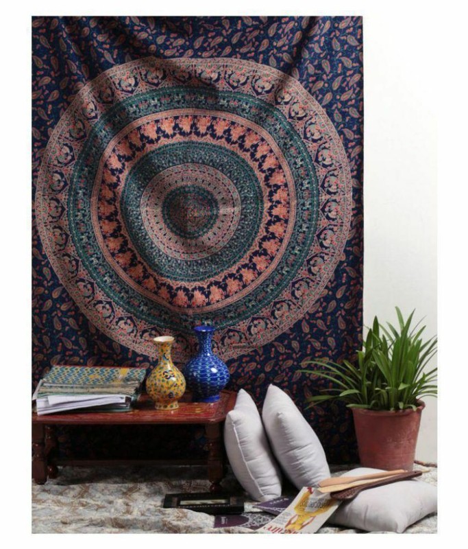 Queen Peacock tapestry Hippie Elephant Mandala Throw Hippy Bohemian Wall Hanging
