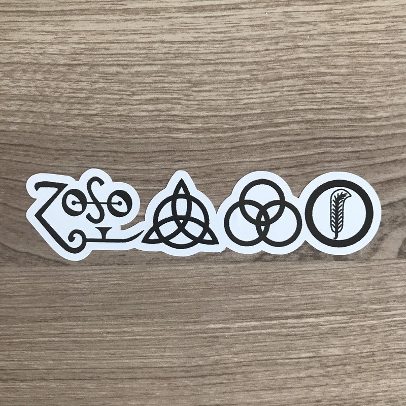 Led Zeppelin Symbols 5″ Wide Vinyl Sticker – BOGO