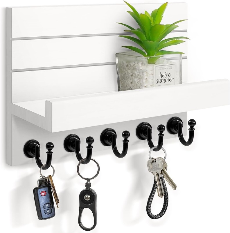 Key Holder for Wall: Easy Installation Mail Organizer Wall Mount Hanging Key ... gallery