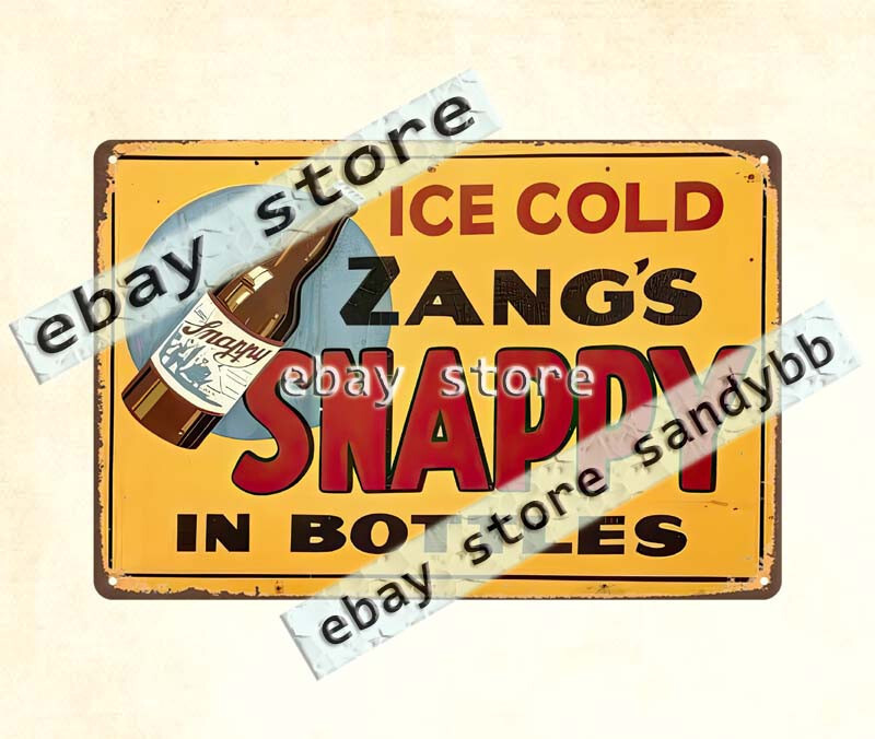 1921 Ph Zangs snappy Beer Denver CO Brewery Prohibition metal tin sign