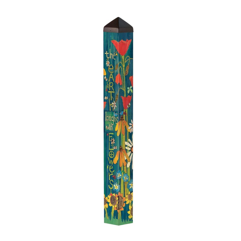 Art Pole, PVC Weather Resistant Pole with Vinyl Bowl 40 inches Tall Outdoor D…
