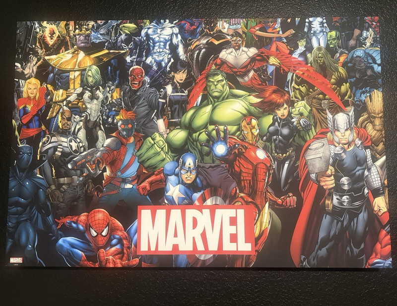 Marvel Avengers Comics Poster Wall Art 36×24 Hulk, Iron Man, and Thor