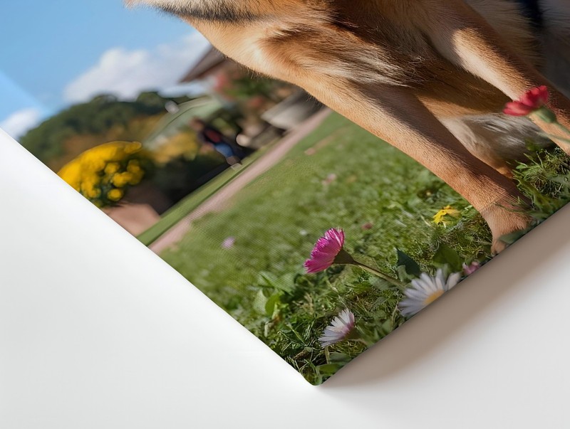 German Shepherd Canvas Wall Art Happy Dog Portrait Floral Outdoor Decor Print gallery