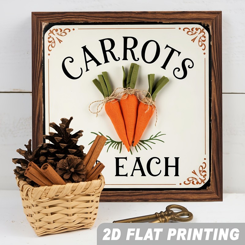Rustic Carrot Wooden Plaque Easter 25 Cents Each Farm Fresh Home Decoration Gift