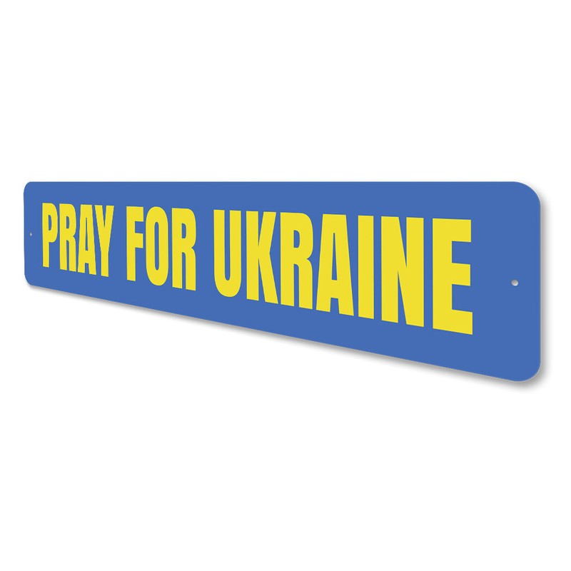 Pray For Ukraine Metal Sign gallery