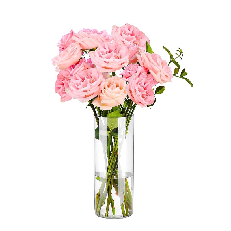 Clear Flower Vase NonBreakable 4×12″ Acrylic Aesthetic Room Decor Cylindrical