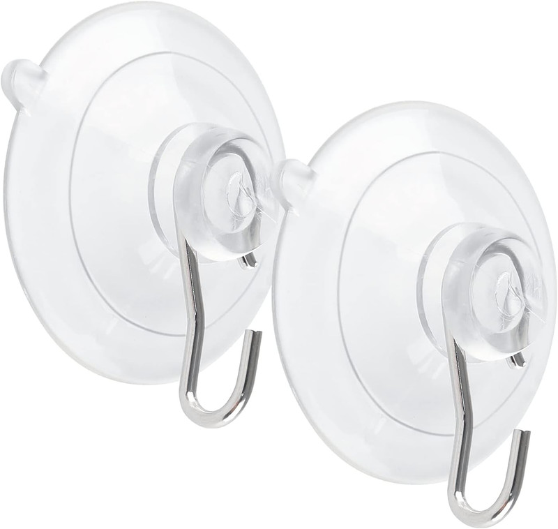 12Pcs Suction Cup Hooks, 1.77 Inch Clear Suction Cup with Stainless Steel Hook R gallery