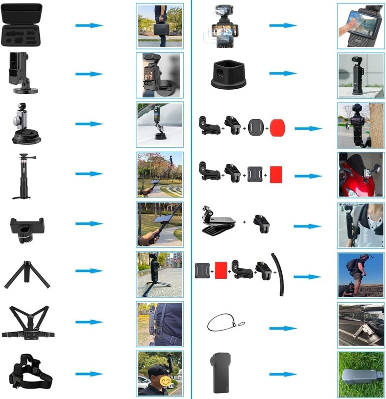 Accessories Kit for DJI Osmo Pocket 3 Creator Combo Case Magnetic Bracket... gallery