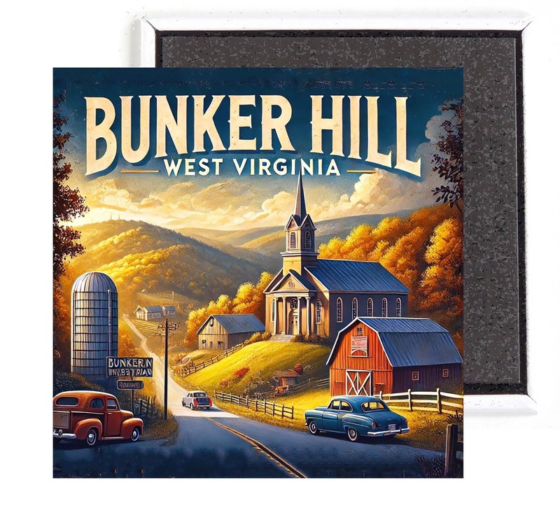 Bunker Hill West Virginia FRIDGE MAGNET travel souvenir