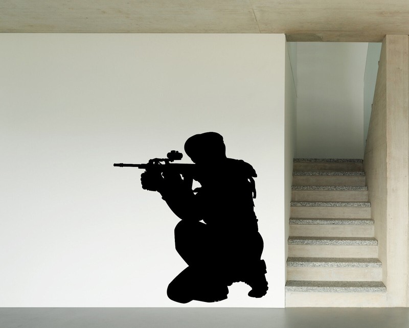 Vinyl Decal Wall Sticker Extreme Sport Player Shooter Paintball Decor (n767)