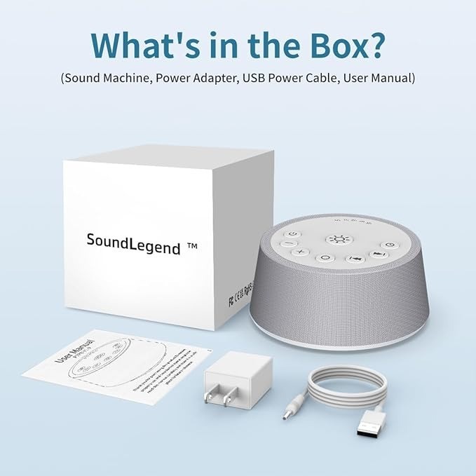 SoundLegend White Noise Sleep Sound Machine w Light gallery