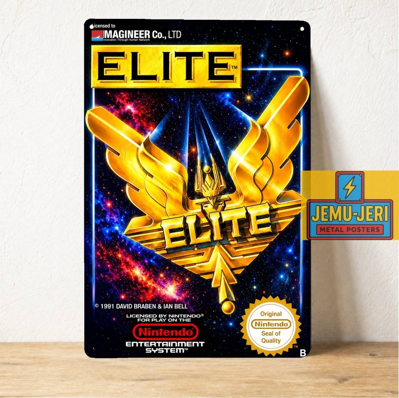 Elite Nintendo Nes Retro Video Game Metal Poster Tin Sign 20x30cm