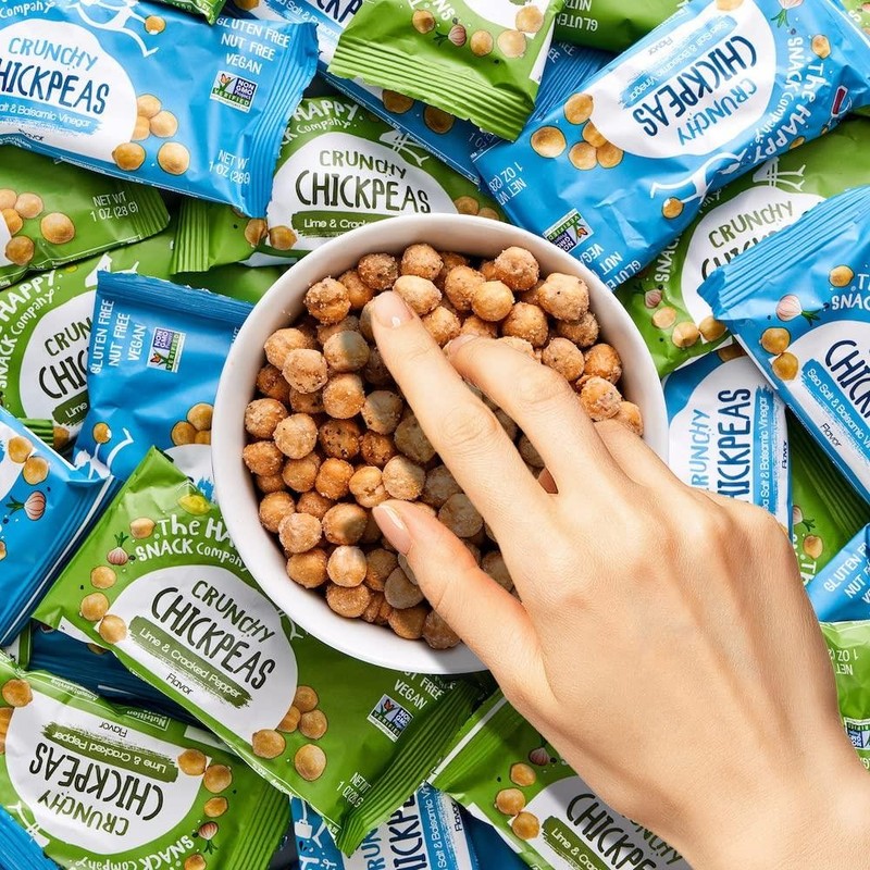 The Happy Snack Company Crunchy Chickpeas Variety Pack 24 x 1 oz BB 2/26 gallery