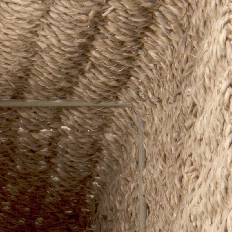 Wicker Stair Basket with Handles, Handwoven Seagrass, Natural gallery