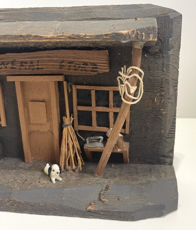 Folk Art Rustic General Store Diorama Home Decor Dog Small Farm House Style gallery