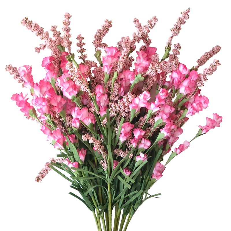 Pink Artificial Flower Bulk 10Pcs Spring Summer Wedding Party Vase Bouquet