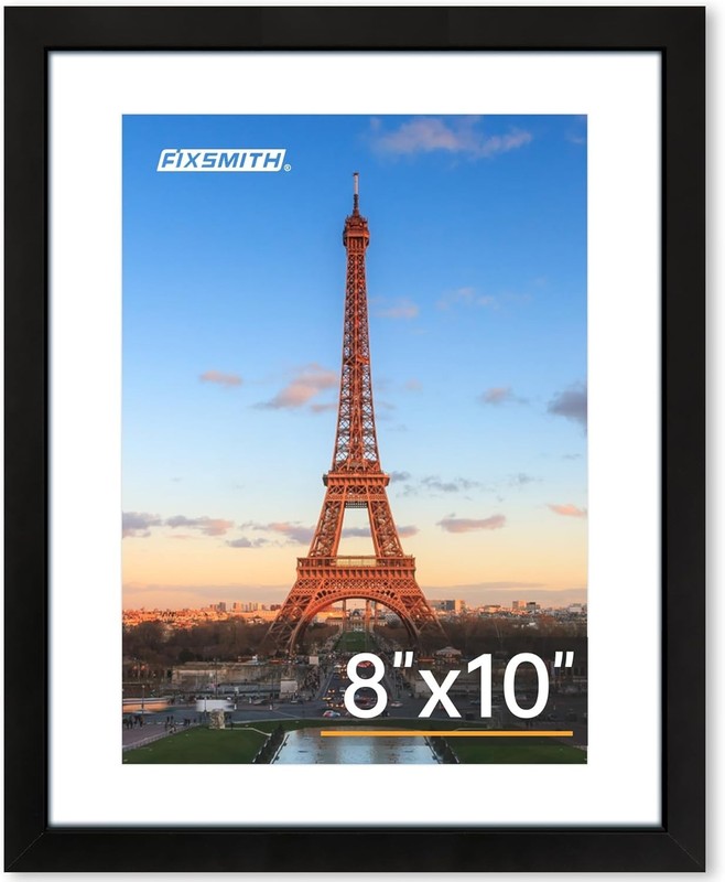 8×10 Picture Frame 1 Pack, Photo Frame with HD Plexiglass, Display Pictures