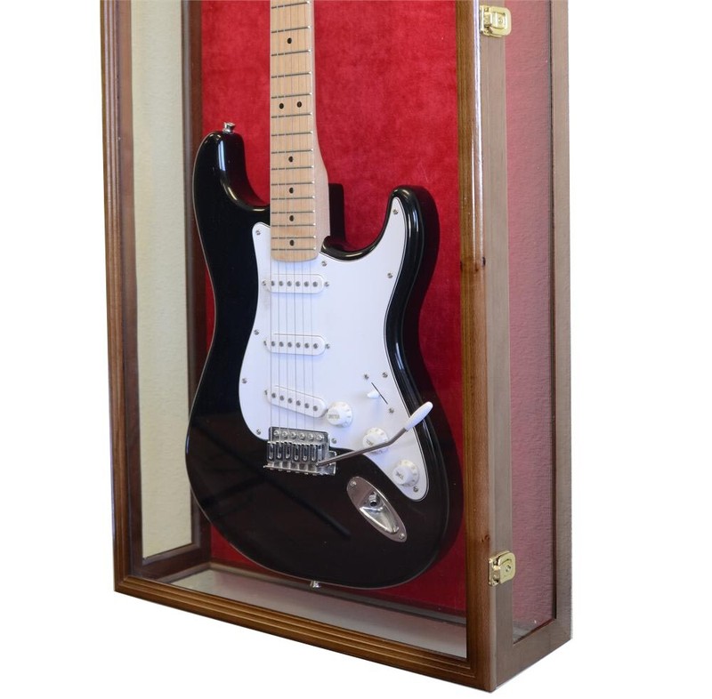 Clear Viewing Guitar Display Case Fender Acoustic Electric Bass Wall Rack Holder gallery