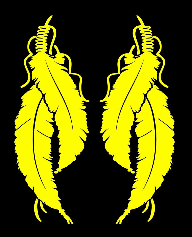 Feathers Decals southwestern Native American style decal window vinyl sticker gallery