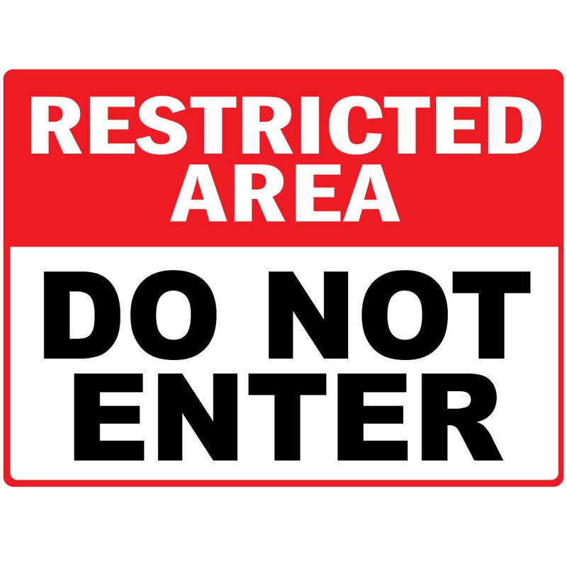 Restricted Area Do Not Enter Osha Metal Aluminum Sign