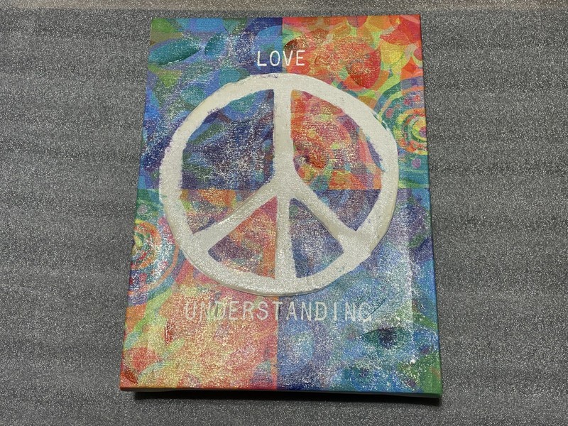 Love & Understanding Peace Sign Art Decoration