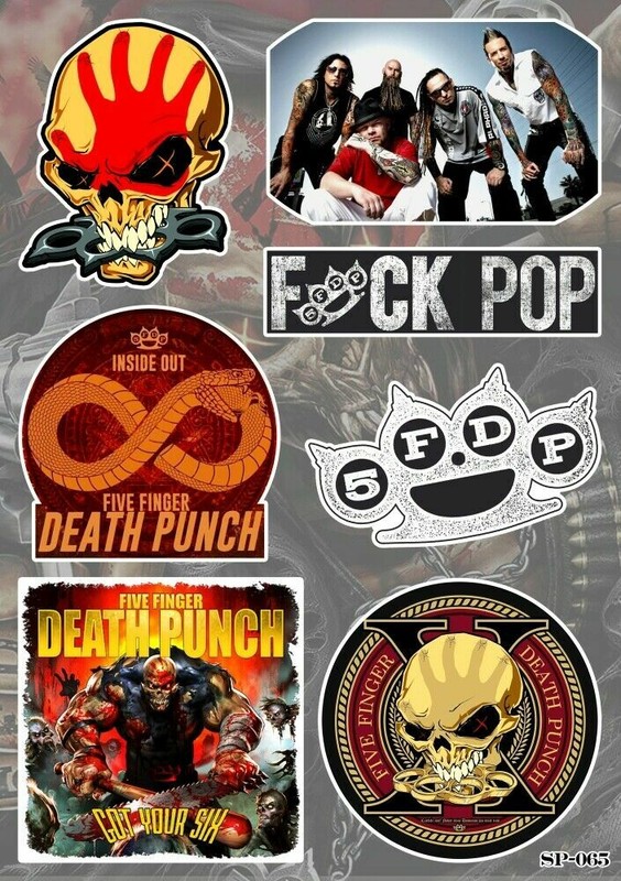 Five Finger Death Punch 5FDP FFDP Sticker Pack | American Heavy Metal Music Band