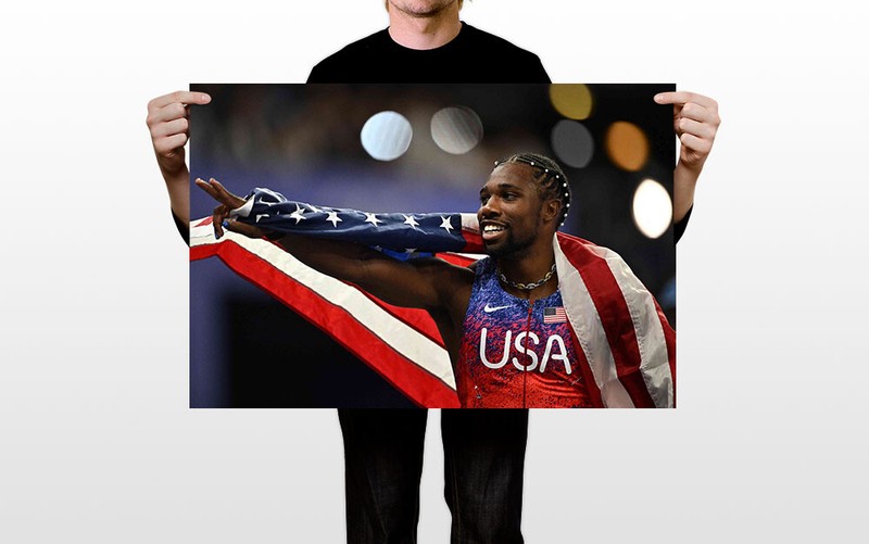 Noah Lyles 100m Athlete 2024 Summer Games Champs Sports Fans - POSTER 20"x30" gallery