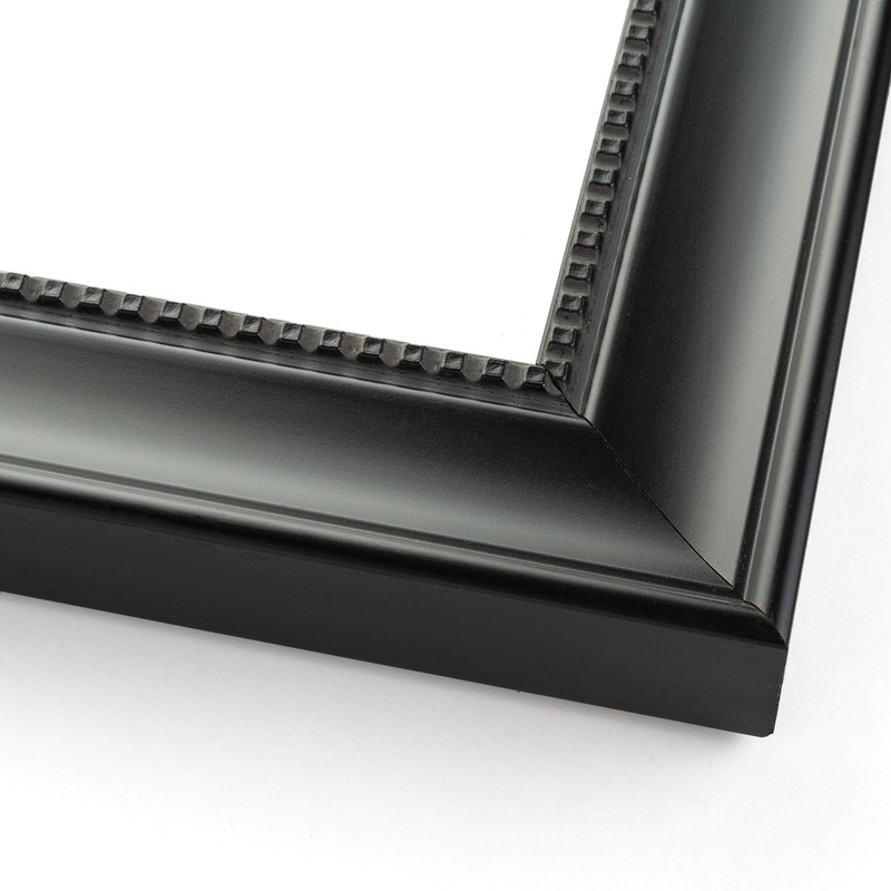 7×12 Frame Black Real Wood Picture Frame Width 1.5 inches | Interior Frame Depth