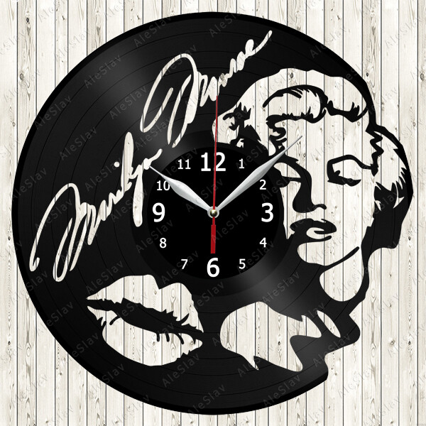Marilyn Monroe Vinyl Record Wall Clock Decor Handmade 2027