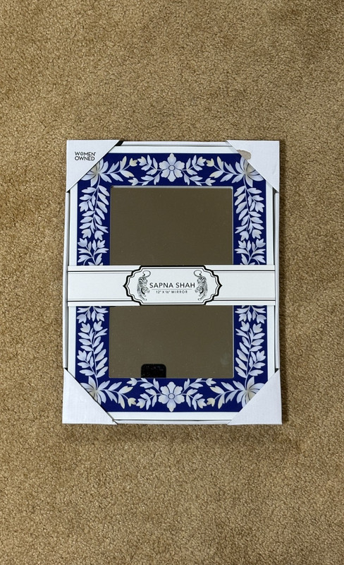 SAPNA SHAH MIRROR WALL ART 12″x18″ LOTERIA LOTTERY PRINT BAR DECOR FRAMED MIRROR