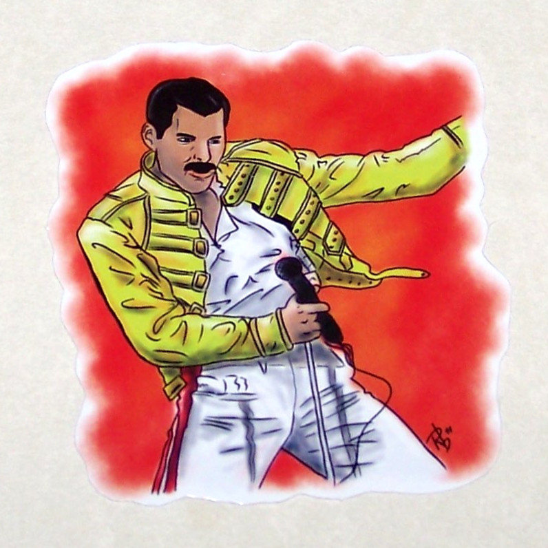 Freddie Mercury – QUEEN Logo Die Cut Sticker Decal Music Band Rock