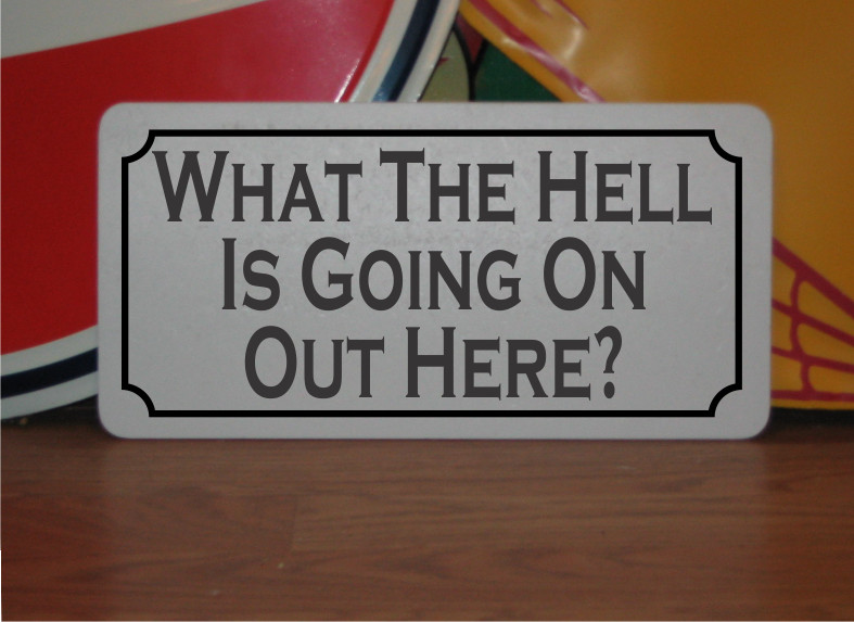 What the Hell is Going on Out Here? Metal Sign