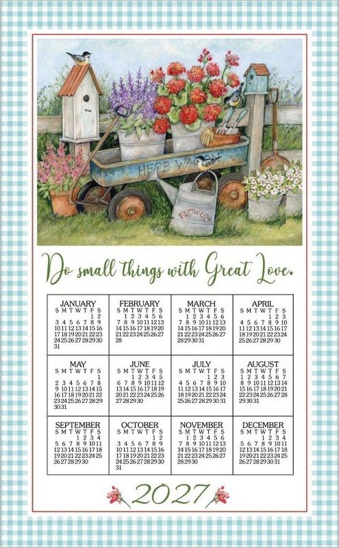 Kay Dee Calendar Towel, Blue Wagon – 2027 (F3580)