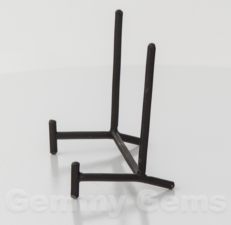 112S Small Black Iron Metal Slab Stand Decorative Display Slice Plate Crystal gallery