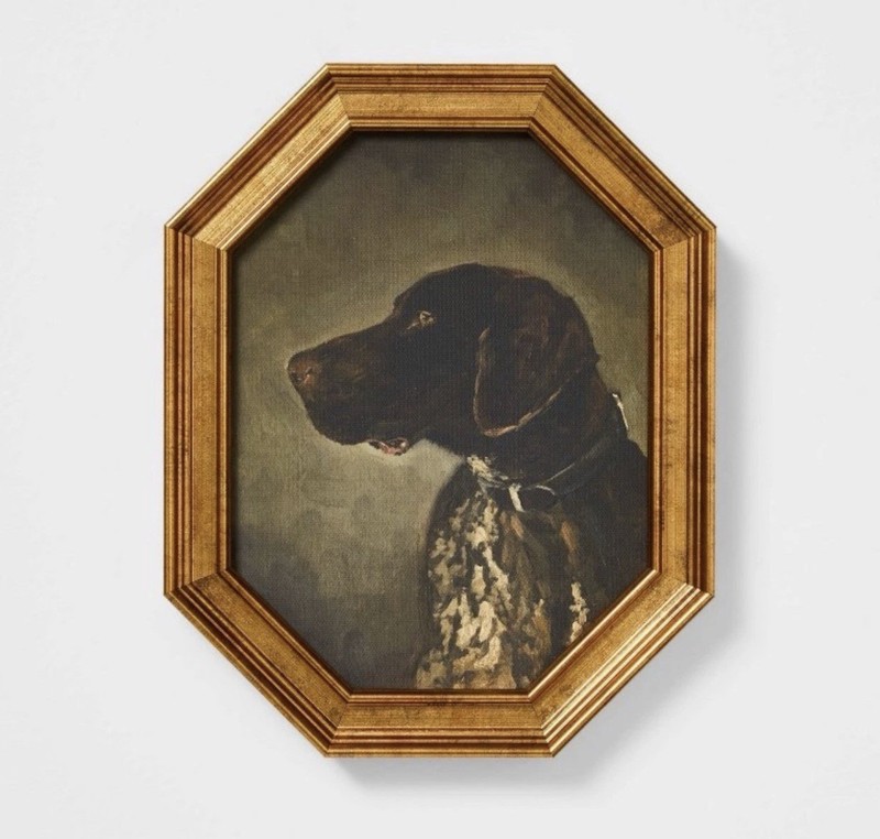 NEW! Threshold Studio McGee – Pointer Dog Wall Art in Frame – 8″ x 10″