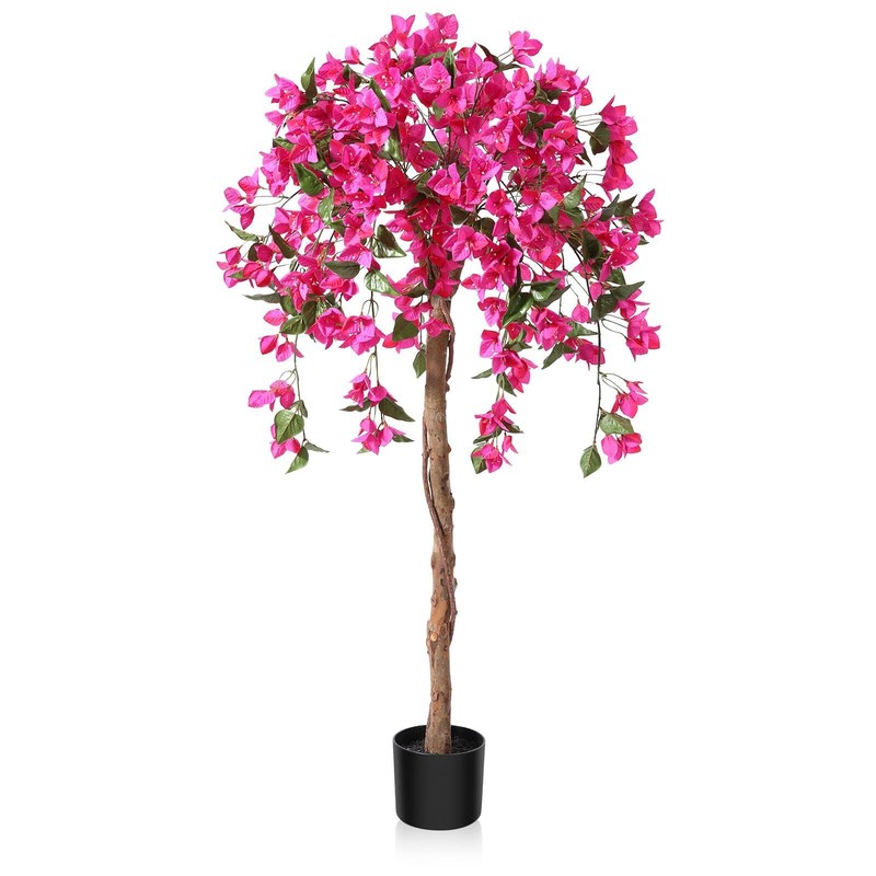 4FT Artificial Tree Tall Potted Fake Bougainvillea Trees for Outdoor Indoor O…