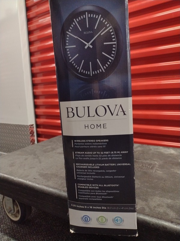 BULOVA SOUND AROUND STEREO BLUETOOTH ENABLED WALL CLOCK C4838 gallery