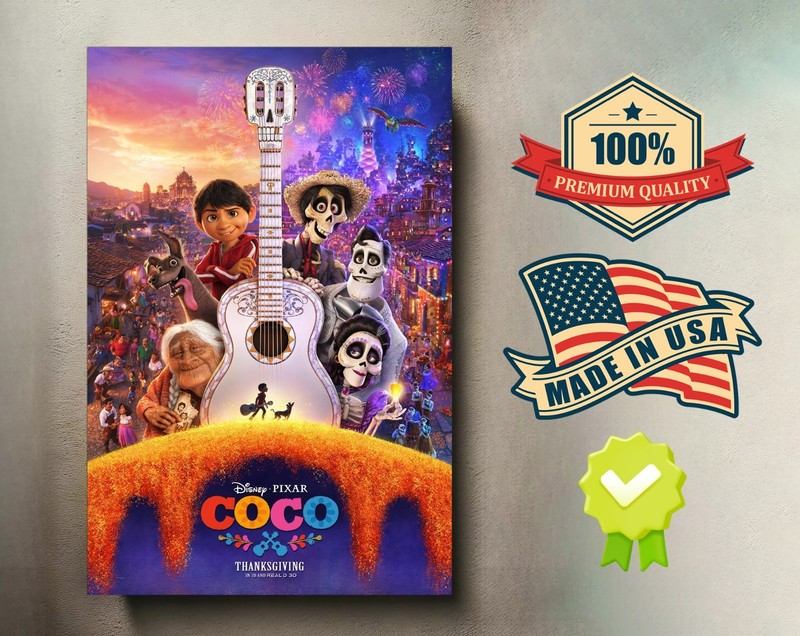 Coco (2017) 8×12 Metal Movie Poster 🔥🍿