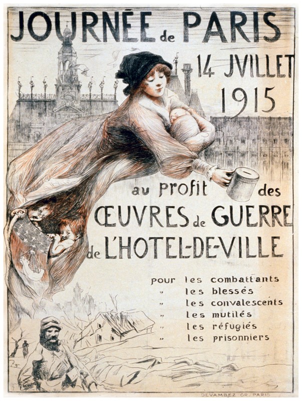 9858.Journ̻�e de Paris.woman collecting donations.POSTER.home decor graphic art