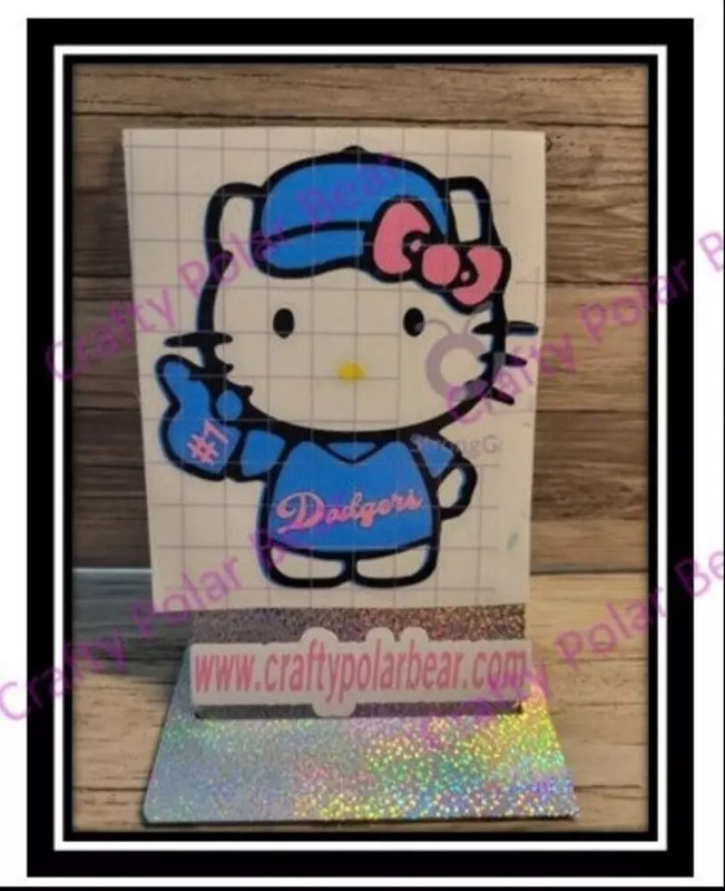 LA Dodgers Hello Kitty Car Truck SUV Window Wall Vinyl Decal Sticker