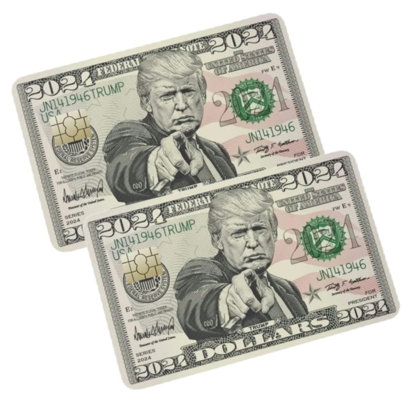 2 Packs Donald Trump 2024 Bill Credit Card Sticker, Debit Card Skin Cover