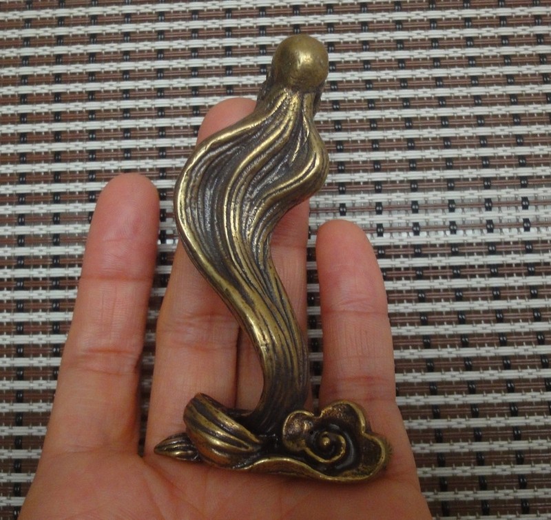 Vintage Style Solid Brass Longevity Old Man Figurine Statue for Home Decor gallery