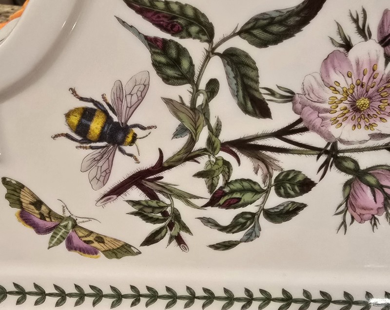 Vintage Portmeirion Botanic Garden Large Mantle Clock Made in England PERFECT gallery