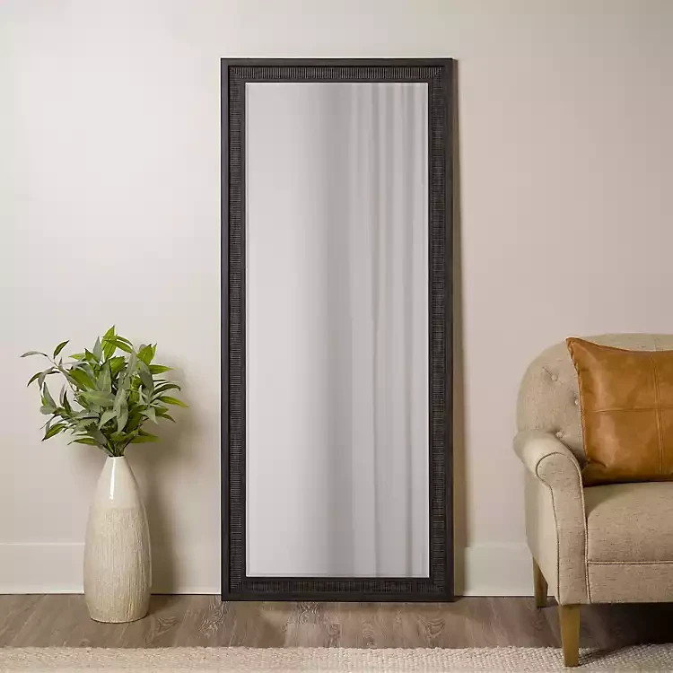 Kirkland’s-Black Plank Profile Leaner Mirror
